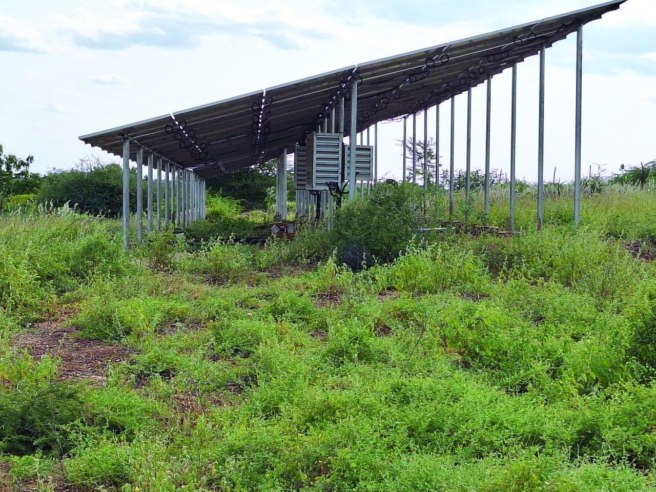 Solar pumping installation